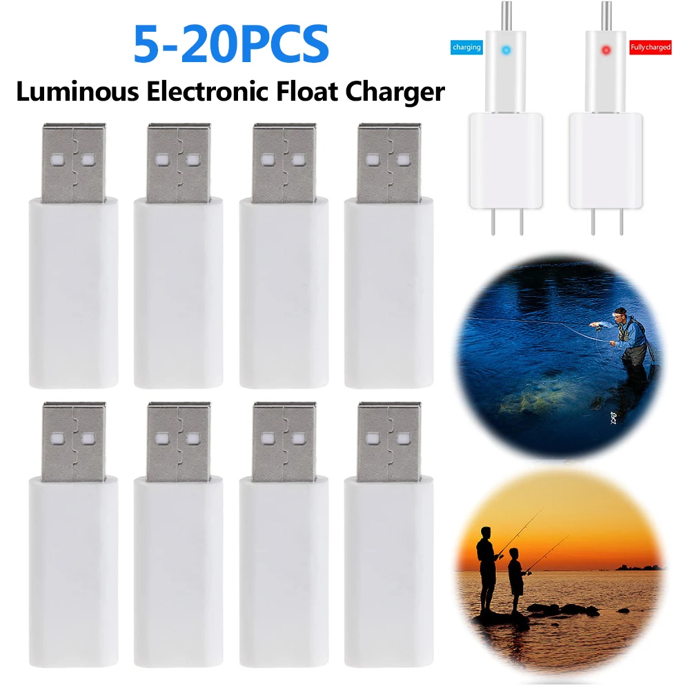 5-20PCS Fishing Floats Battery Charger CR425 Night Fishing Float Charger Electronic Fishing Float Battery Charger Buoy Accessory