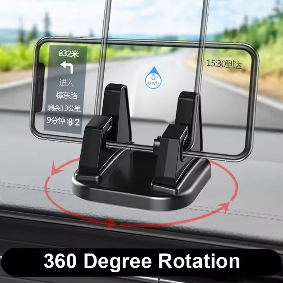 Universal Car Phone Holder 360 Degree Rotate Silicone Car Mobile Phone Stand Mount Dashboard Smartphone Bracket in Car GPS Mount