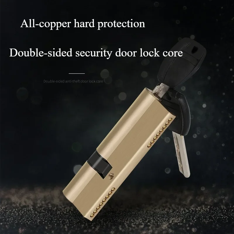 60-110MM Cylinder Hardware Door Skew Lock, AB Cylinder Key, Elongated Core Anti-theft Entry Brass Door Lock, Custom