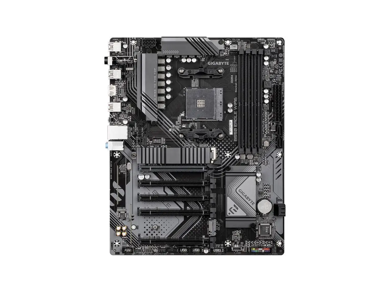 GIGABYTE B550 EAGLE WIFI6 Motherboard, Supports AMD AM4 Ryzen 5000 Processors, ATX, DDR4, 2x M.2, PCIe 4.0, WIFI6, 1GbE LAN, EZ-Latch