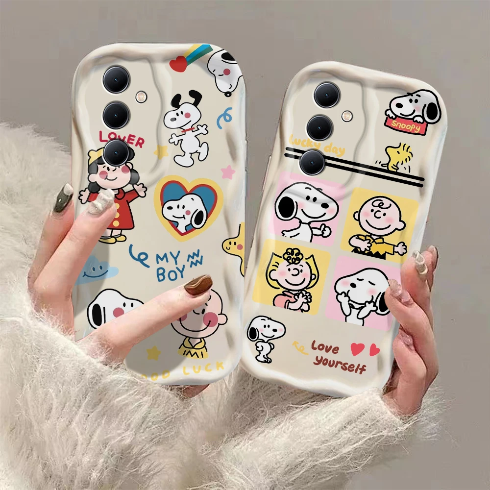 

Cartoon S-Snoopyes 3D Wave Case for Xiaomi Mi 14 12 12T 11 Lite Poco M6 X6 X5 X4 F4 X3 M3 Pro 4G 5G Soft Silicone Cover