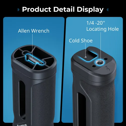 Imagen 2 del producto Mini Kit de mango lateral ligero SmallRig con orificios roscados de 1/4 ""-20 y empuñadura de abrazadera NATO para Sony para jaula de cámara DSLR 5532