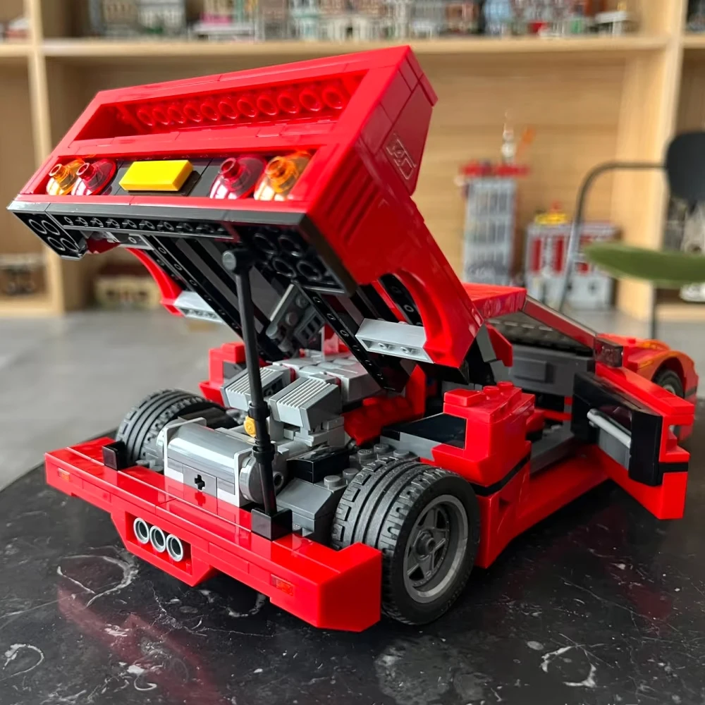 Novo clássico conjunto de blocos de construção de carro esportivo de corrida crianças presente de natal coletor modelo carro brinquedo para meninos crianças entusiastas de carros de corrida