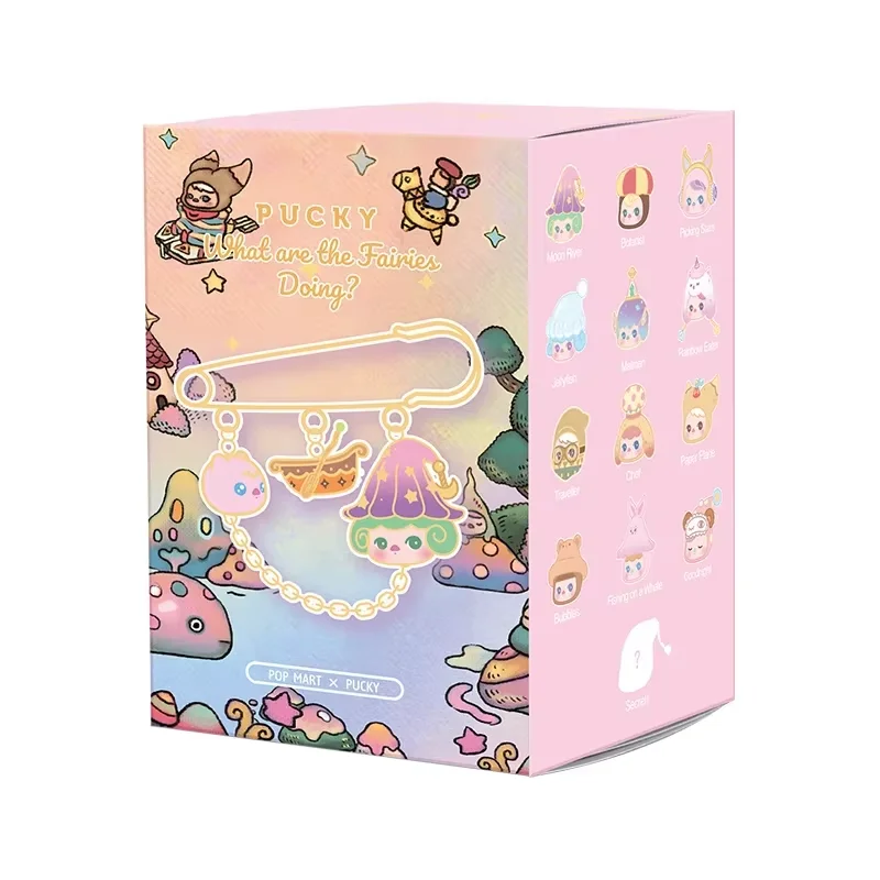

Popmart Pucky What Are The Elves Doing Series Blind Box Guess Bag Mystery Box Toys Doll Anime Figure Desktop Ornaments Cute Gift