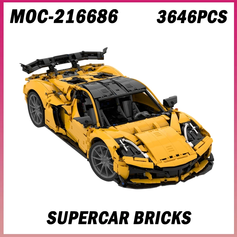 

3646PCS MOC-216686 Supercar Technical Racing Sport Car CityVehicle Model Building Blocks Brick Toy Boy Kids Adult Christmas Gift