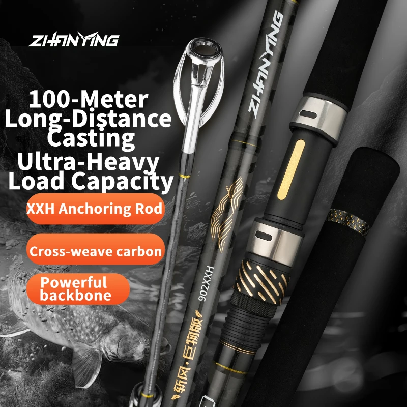 

ZHANYING Большая игровая удочка для окуня/грикера/карпа, сверхмощная противоразрывная удочка для дальнего заброса, якорная удочка для морской/пресной воды