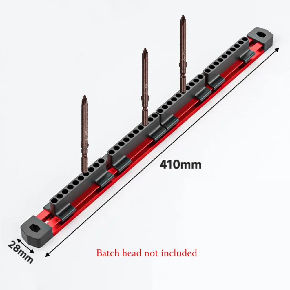 Handy Bit Holder Bit Storage Rack 40 Slots For Bits Effortless Installation Magnetic Base Tool Storage Solution