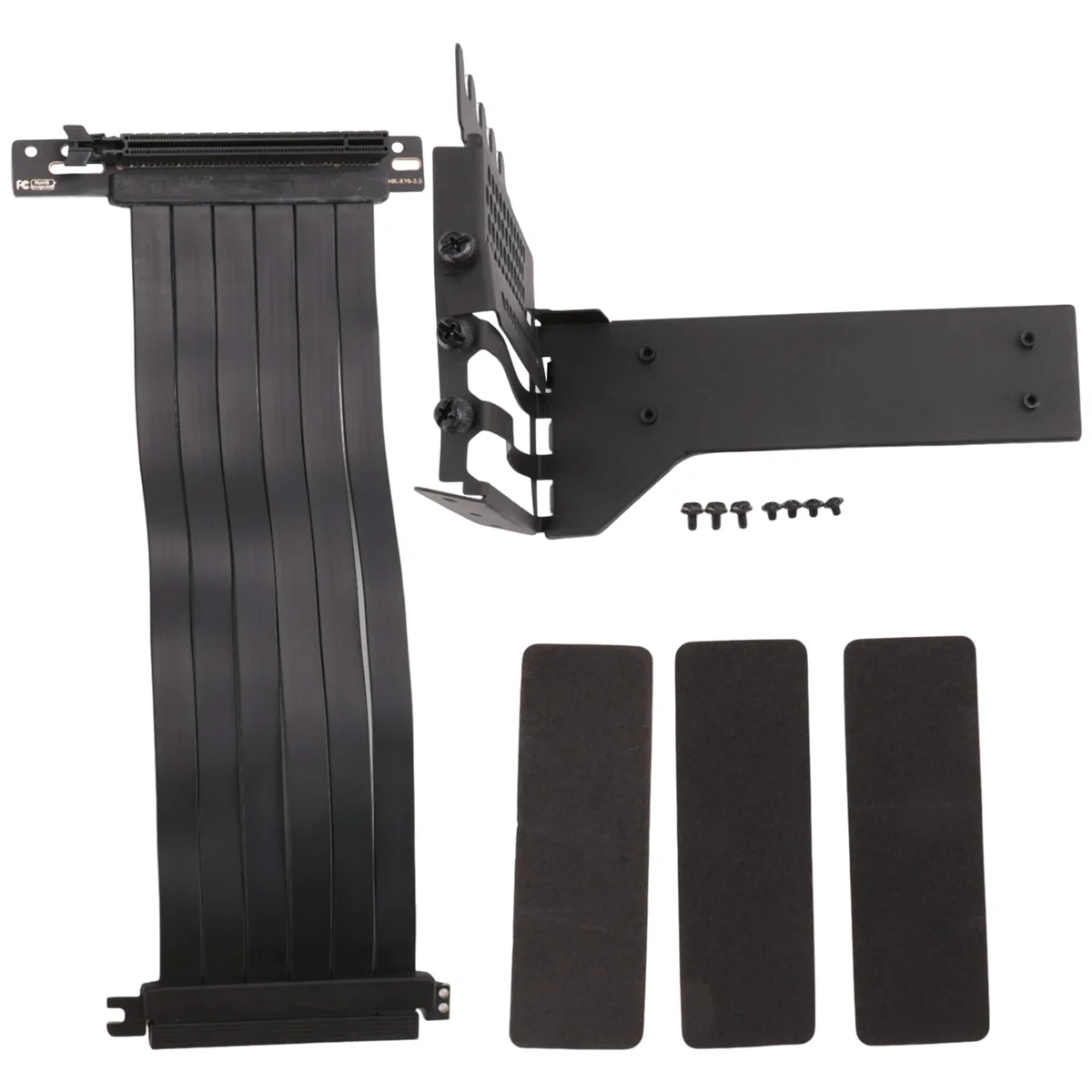 

V-GPUKT 3.0 Vertical Stand 180 to 90 Degree Graphics Card Vertical Bracket PCI-E 3.0X16 Cable Set for RTX3060 2080 2060