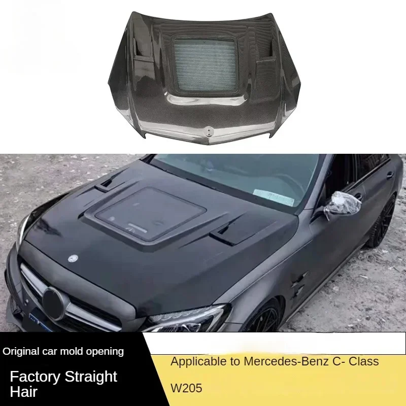 

New! For Mercedes Benz C-Class W205 C63 Carbon Fiber Hood Transparent Hood Front Hood Surround Modified Car Parts Car Accessorie