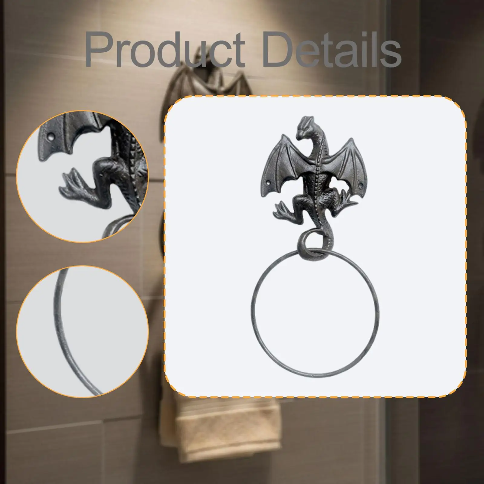 

Промышленное кольцо для полотенец, простая установка, стильная вешалка-кольцо для полотенец, крючок для полотенец для домашнего декора