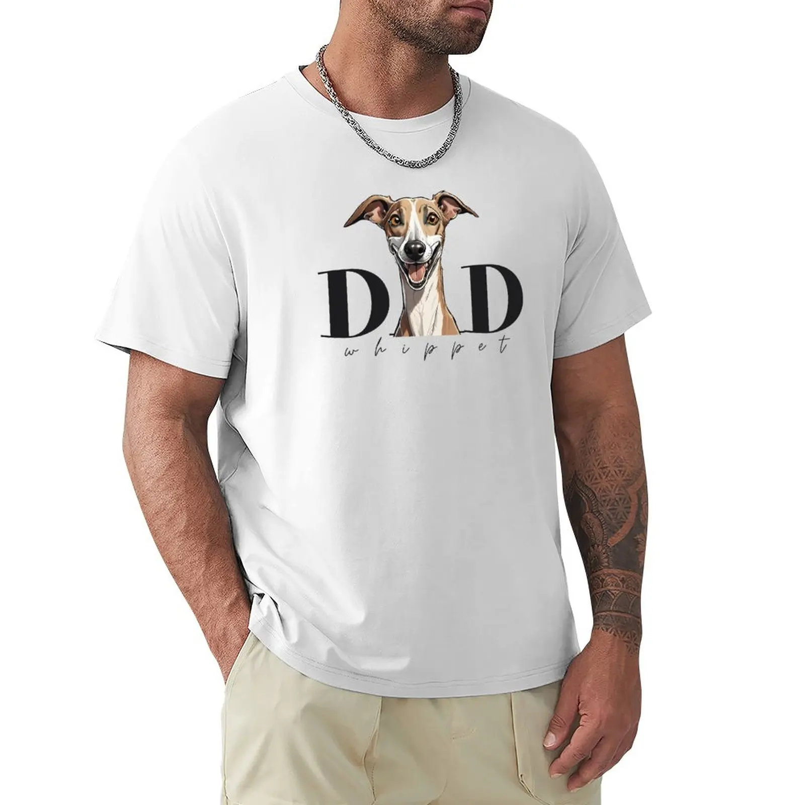 

Dog Dad WHIPPET T-Shirt summer tops heavyweights hippie clothes vintage t shirts for men