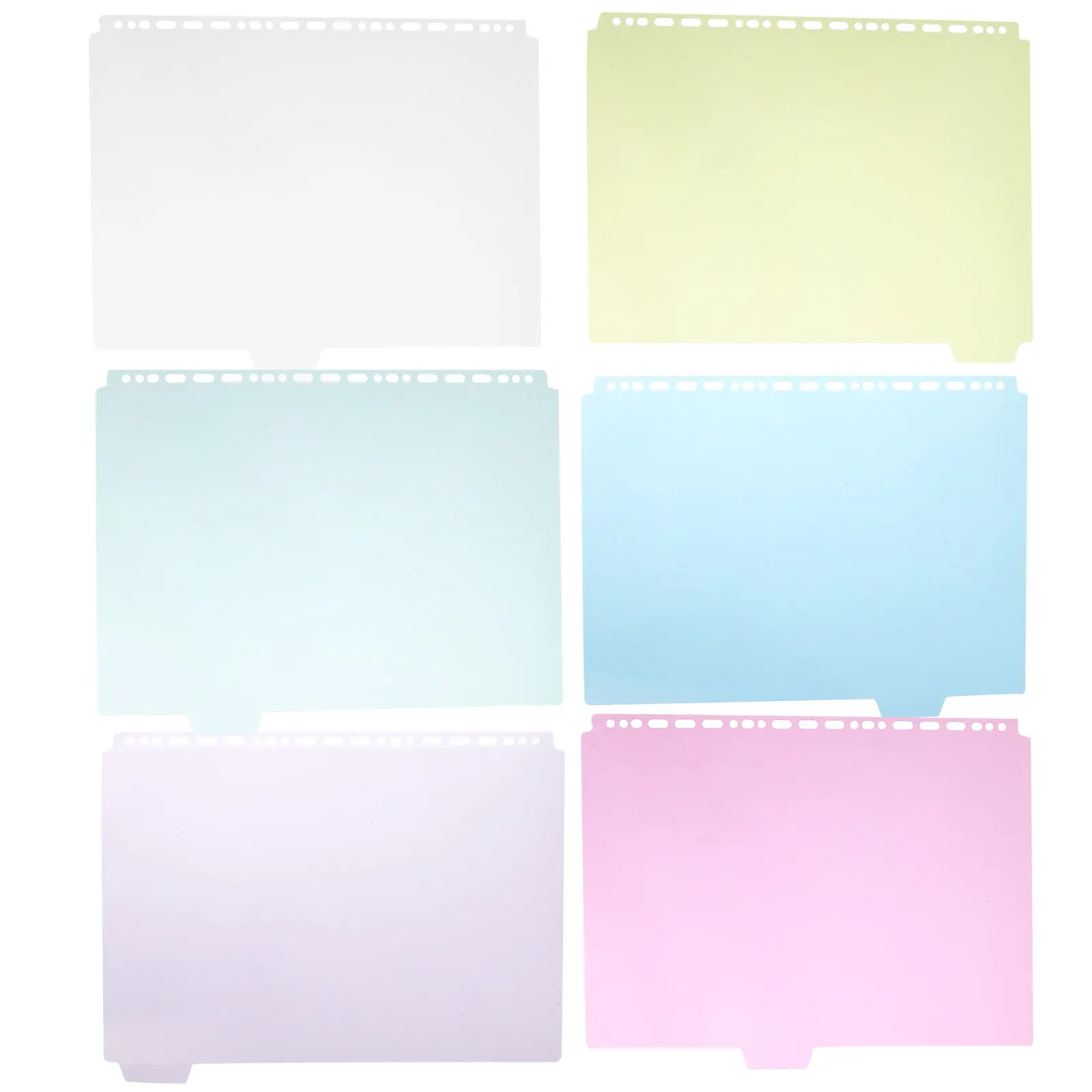 

6Pcs Binder Tabs Index Dividers Reusable Plastic File Separators for Document Organizing Efficient Office School Use