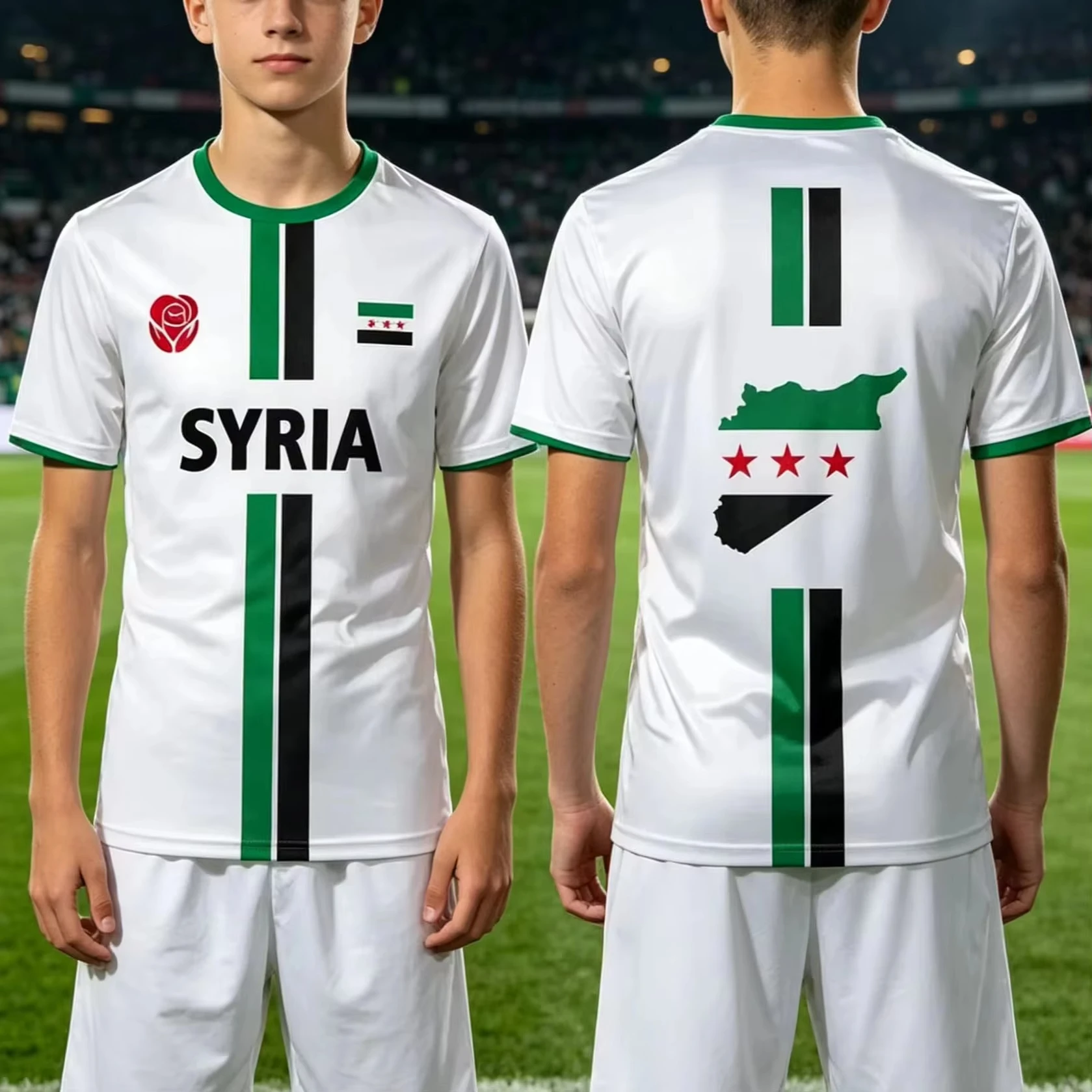 Syria Football Soccer Flag Badge Top Men T Shirt Women Tee Boys Top Children Parent Child Quick dry short sleeves kids Tshirt