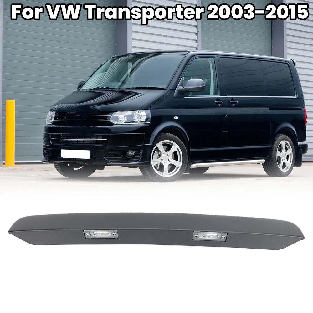 Tail Door Handle Lid Cover Trim Strip with Light For VW Transporter T5 2003-2015 7E0827329F Car Rear Trunk Number Plate Housing