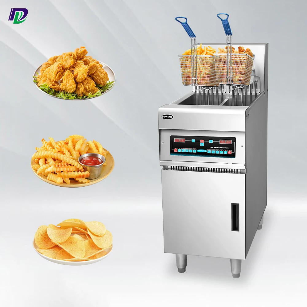 DaLin Commercial Fryer Factory  24L Two Tanks Industrial Fryer Commercial Deep Fryer Fast Food Equipment