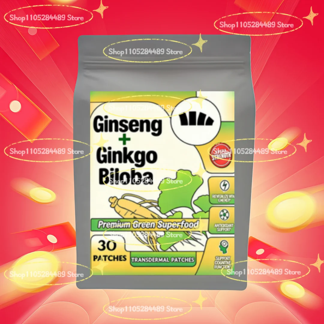 Ginko Biloba & Korean Red Panax Ginseng Transdermal Patches Immune System And Improved Blood Flow 30 Patches