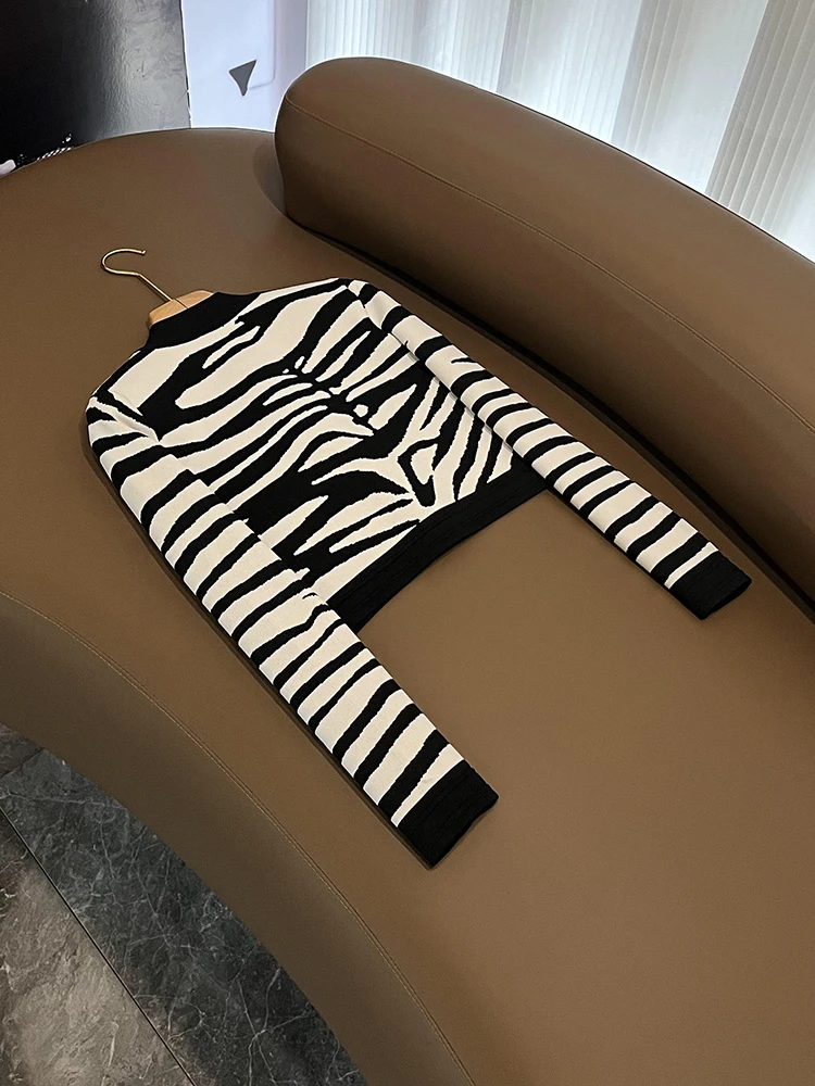 

High-End Knitted Sweater Long Sve round Ne Open Cardigan Woolen Outerwear Premium Quali Winter 2025 New Arrival