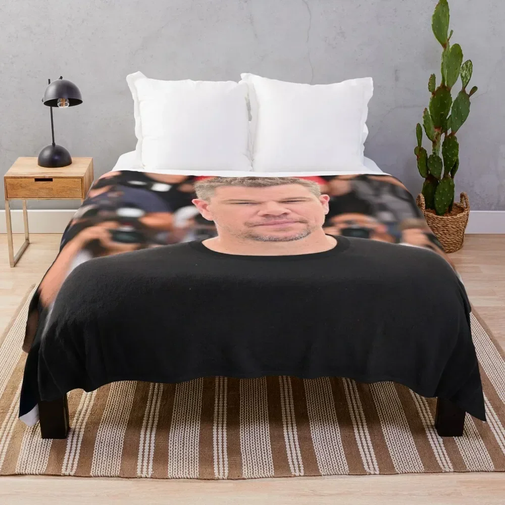 

Matt Damon Throw Blanket Sofa Quilt Nap cosplay anime Luxury Thicken Blankets