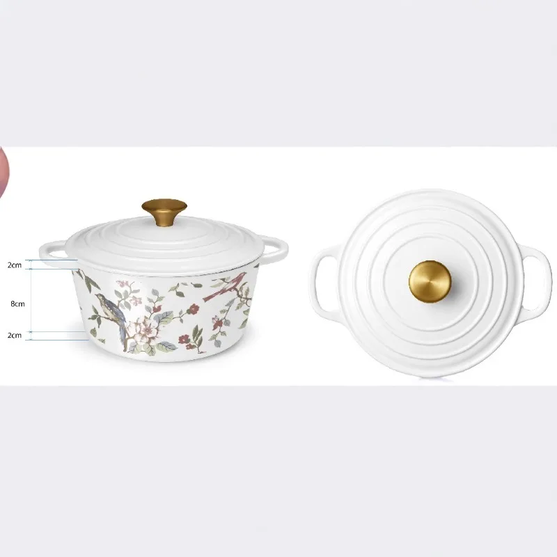 Applique process: stew pot, enamel soup pot, amphora, cast iron, induction cooker, universal