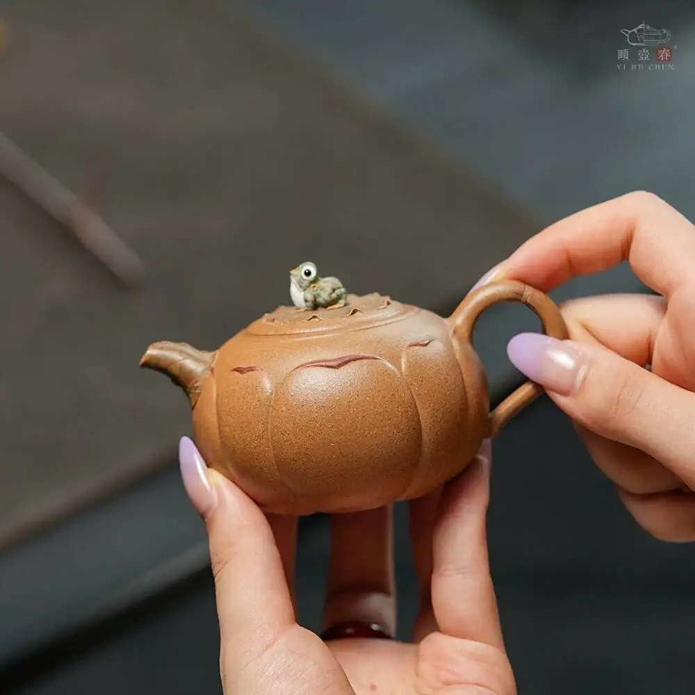 Yihu Chun High-End Yixing Purple Master Chen Zhen's Fully Handmade Teapot, Original Mineral Clay Tea Brewing Pot