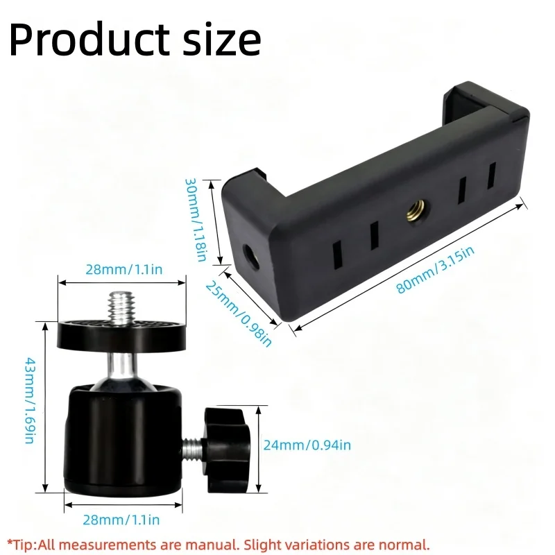 RP01-A 360° Rotatable Mini Ball Head with 1/4