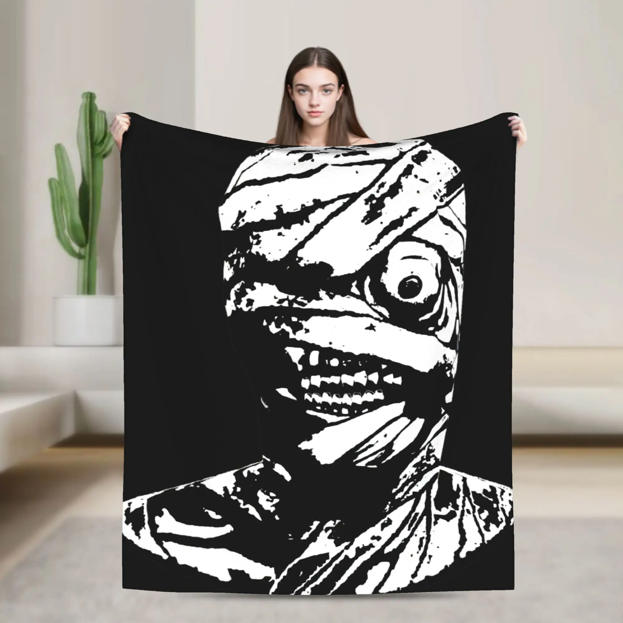 Captain Curly - Mouthwashing Blanket Flannel All Season  Breathable Lightweight Throw Blankets for Sofa Outdoor Rug Piece