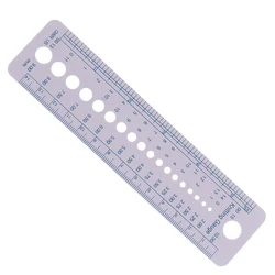 Knitting Accessories Needle Gauge Inch Sewing Ruler Tool CM 2-10mm Size Measure