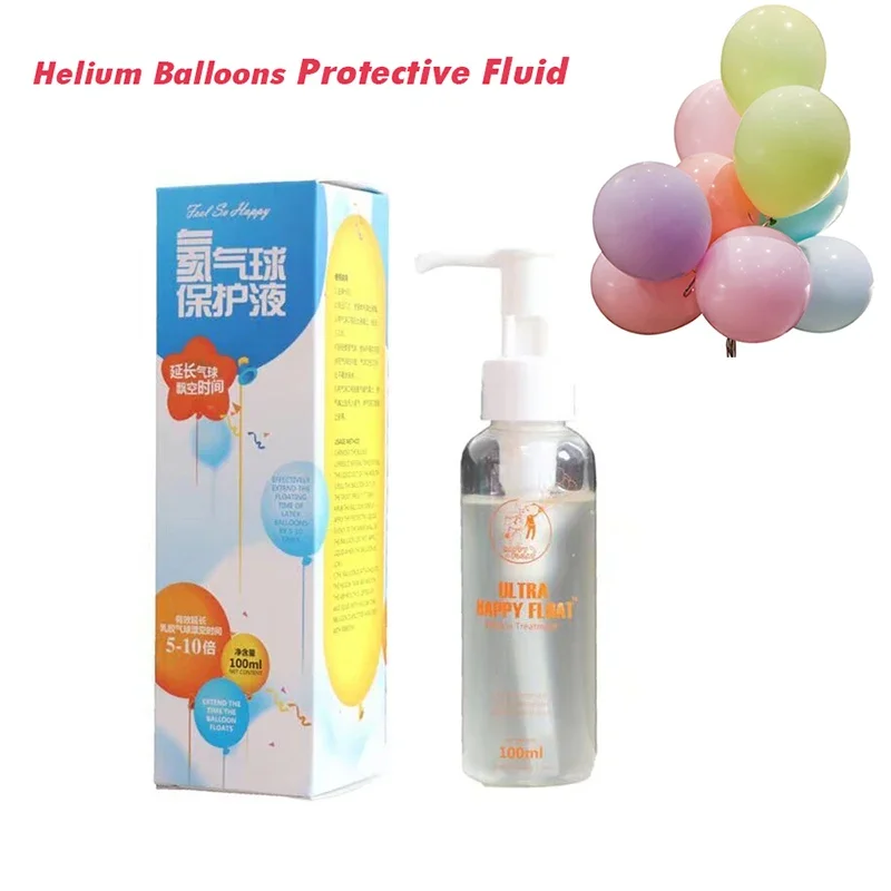 100ml With Pump Non Corrosive Professional Home Party Eco Friendly Helium Balloons Protective Fluid Extend Floating Time