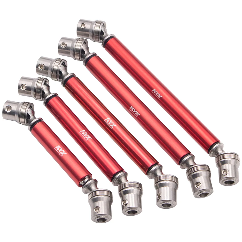 Metal transmission shaft modification with different lengths suitable for 1:10 TRX4 TRX6 SCX10 III RBX10 D90 RC climbing car