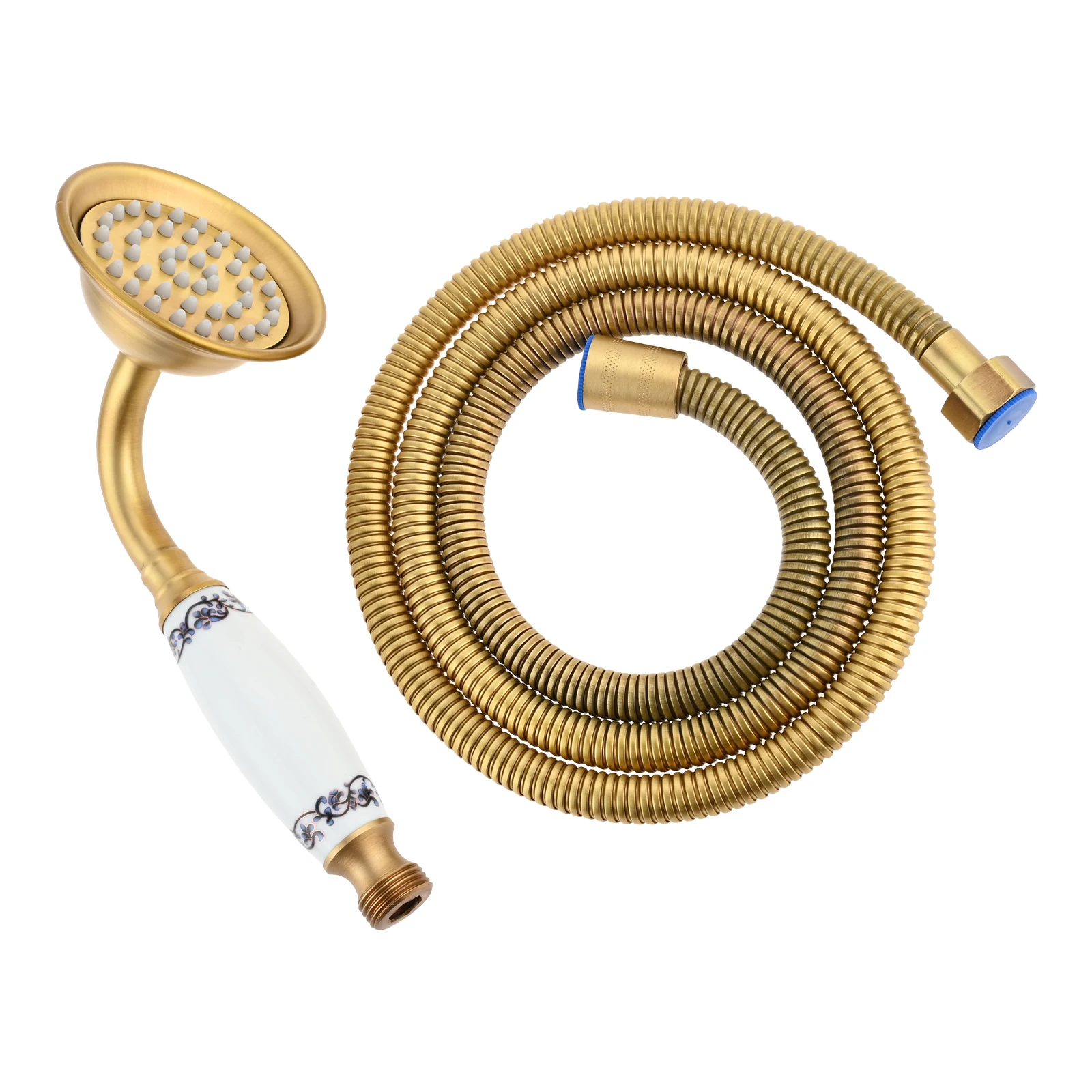 1 Set Handheld Shower Spray & 1.5m/59inch Shower Hose Stainless Steel Ceramic Water Saving Bathroom Shower Accessories