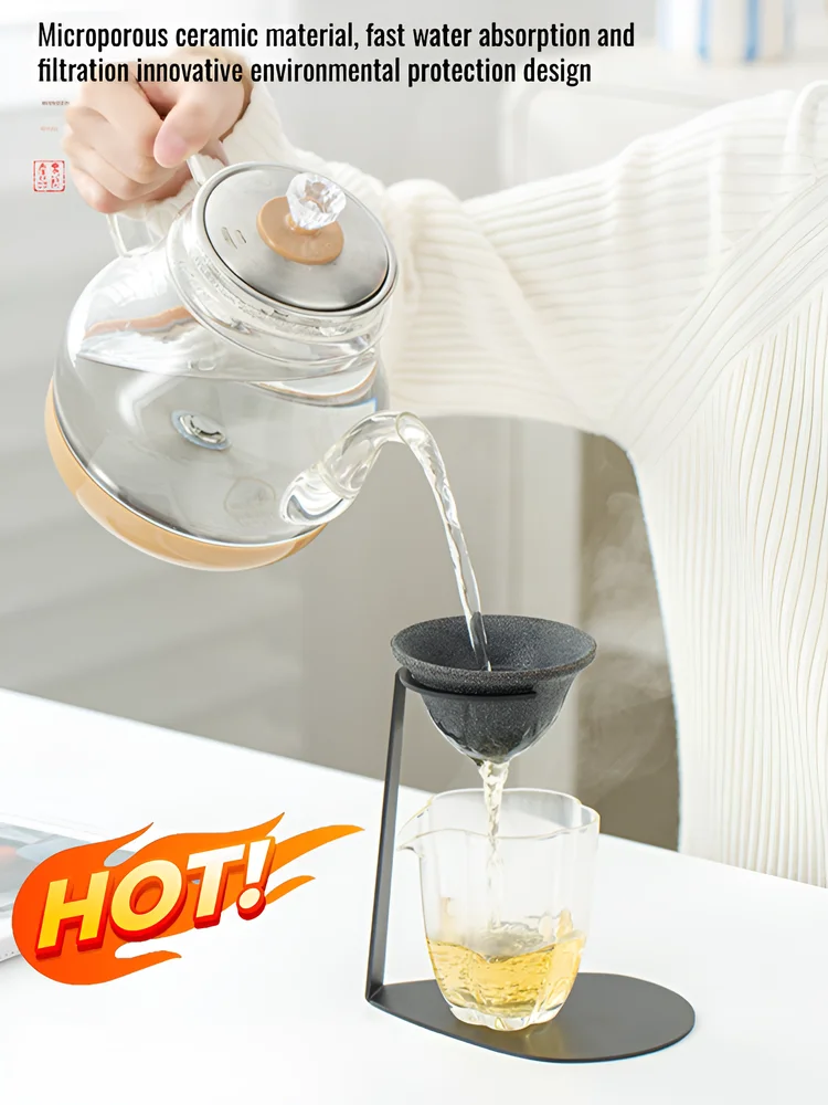 Microporous filter tea strainer Ceramic Tea Strainer, Multifunctional Coffee Filter Cup, Microporous, Reusable, Ceramic Filter