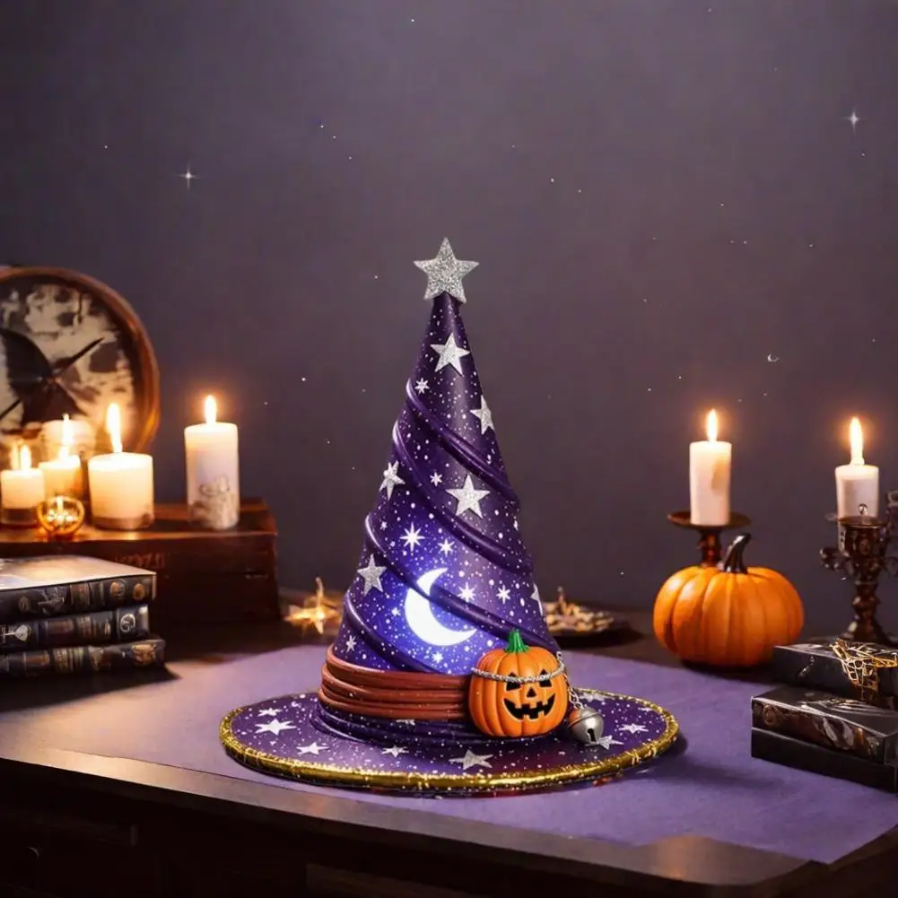 Led Night Light Spooky Witch Hat Night Light Set for Halloween Party Decor Led Ornament Trio for Fun Festive Atmosphere Spooky