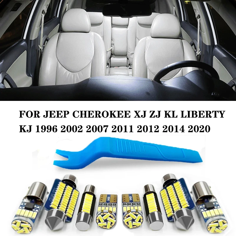 

Car LED Interior Light Canbus For Jeep Cherokee XJ ZJ KL Liberty KJ 1996 2002 2007 2011 2012 2014 2020 Accessories Indoor Lamp