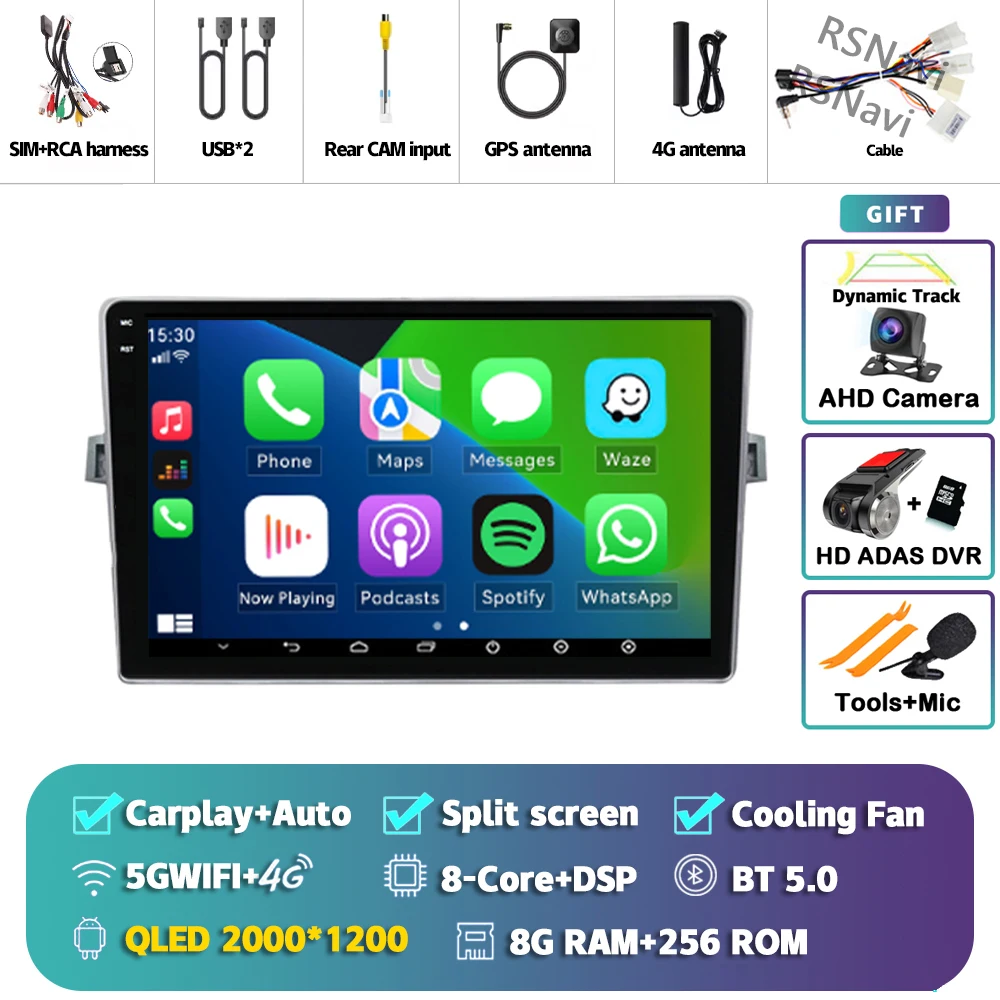 Android 15 Autoradio Navigatie Multimedia Speler Voor Toyota Verso 2010 2011 2012 2013 2014 2015 2016 Carplay Auto Stereo video