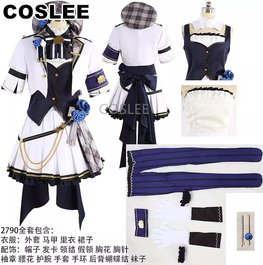 COSLEE Vtuber Nijisanji Nei Ponto Cosplay Costume Lovely Sweet Uniform Dress Halloween Carnival Party Outfit Unisex New 2023