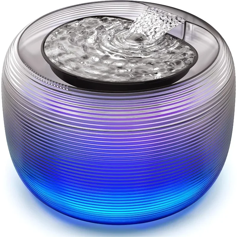 

Quiet Cat Water Fountain, 3.5L/118oz Large Capacity Pet Water Fountain for Cats Fountain Indoor with Water Level LED