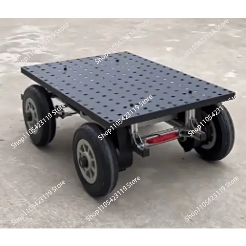 Metal remote control car, personalized DIY, heavy-duty, stable transportation, powerful stainless steel flatbed electric vehicle