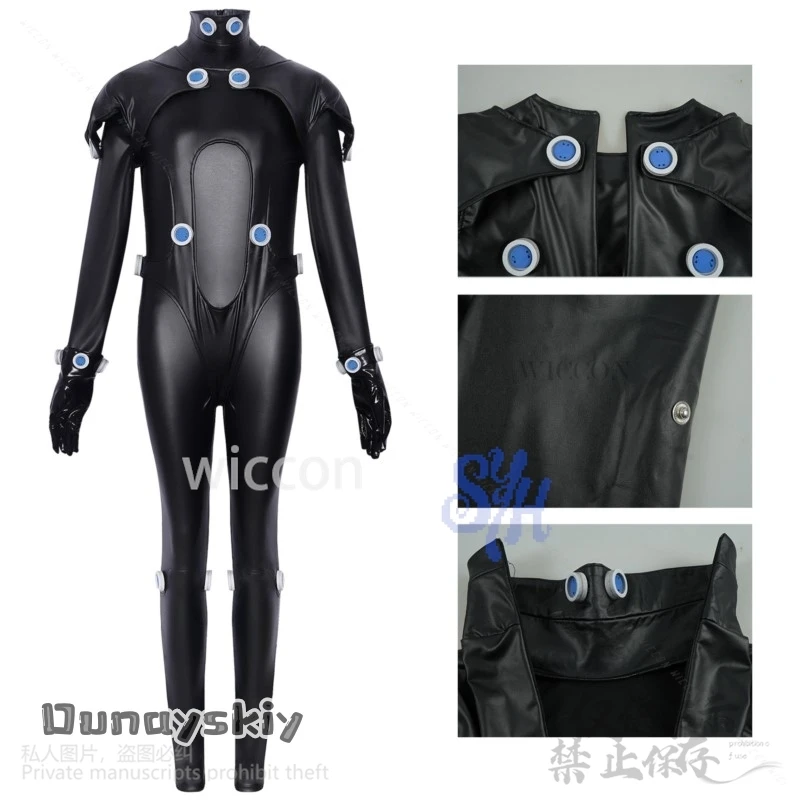 Anime KANTZ Cosplay Reika Shimohira Kostüm Sexy Schwarz Goth Punk Overall Latex Body Y2K Halloween Weihnachten Cos Disguise