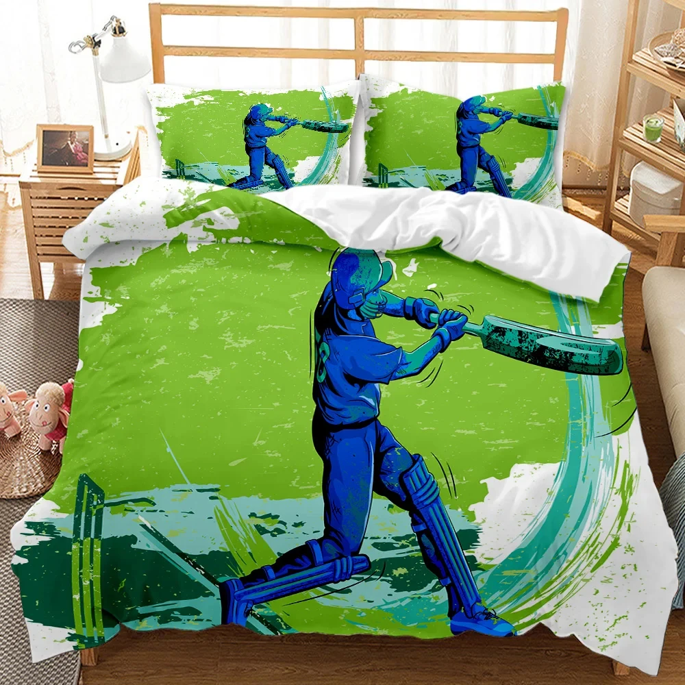 

Sports Duvet Cover Set Taekwondo Ski Swimming Boxing Dance Badminton Baseball Ice Hockey Queen Polyester Bedding Set Teens Boys