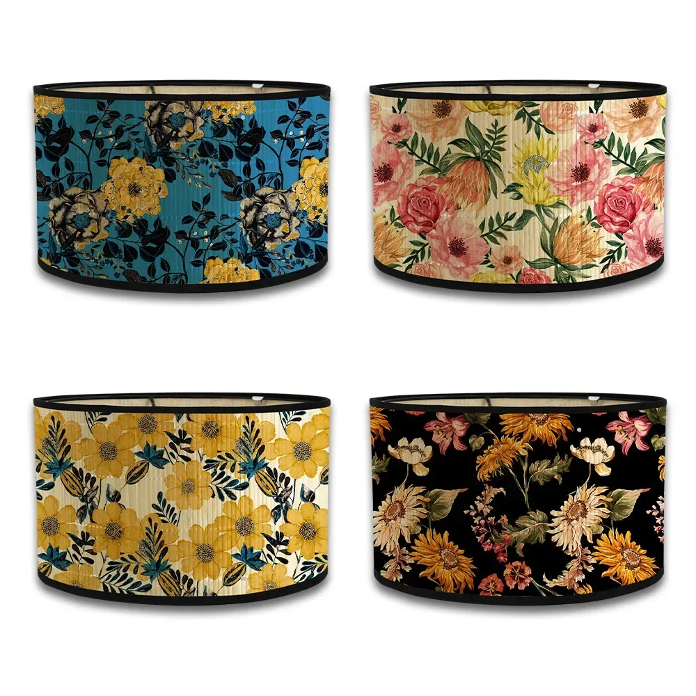 Lampshade Green Plant Patterns Homestays Home Lighting Decoration Accessories E27 Lamp Holder Lampcovers
