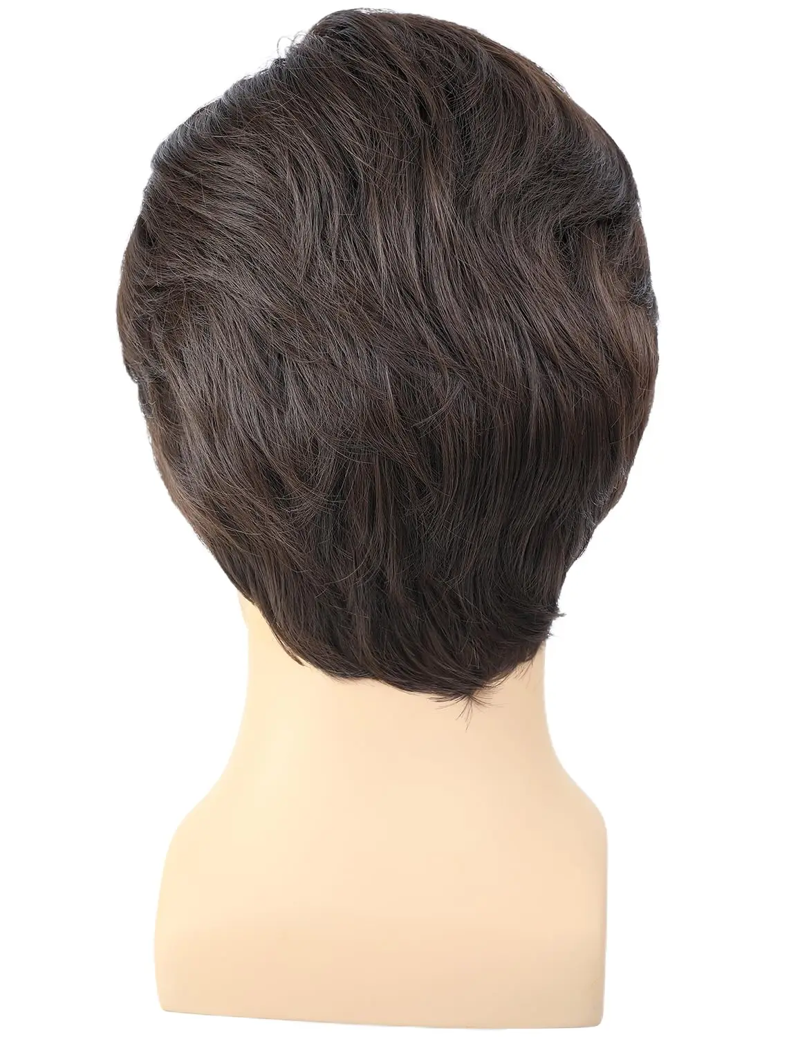 Synthetic Short Brown Men Wig with Msutache and Sunglasses for 70s 80s Costume Cosplay Halloween Party, Ted Lasso Cosplay Wig view 5