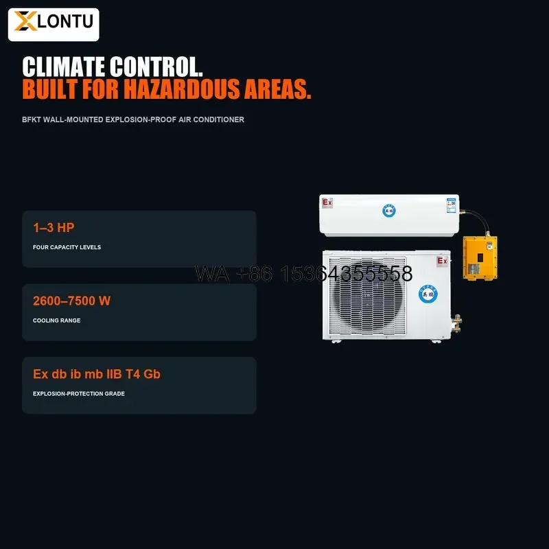 Wmwmnu for BFKT Series Wall Mounted Explosion Proof Air Conditioner 220V Cooling Heating Commercial Compressor for Hazardous