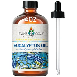 EVOKE OCCU 4 Fl.Oz. Eucalyptus Essential Oil, Premium Eucalyptus Oil for Massage Diffuser Purifier Skin Spa Candle Soap Making