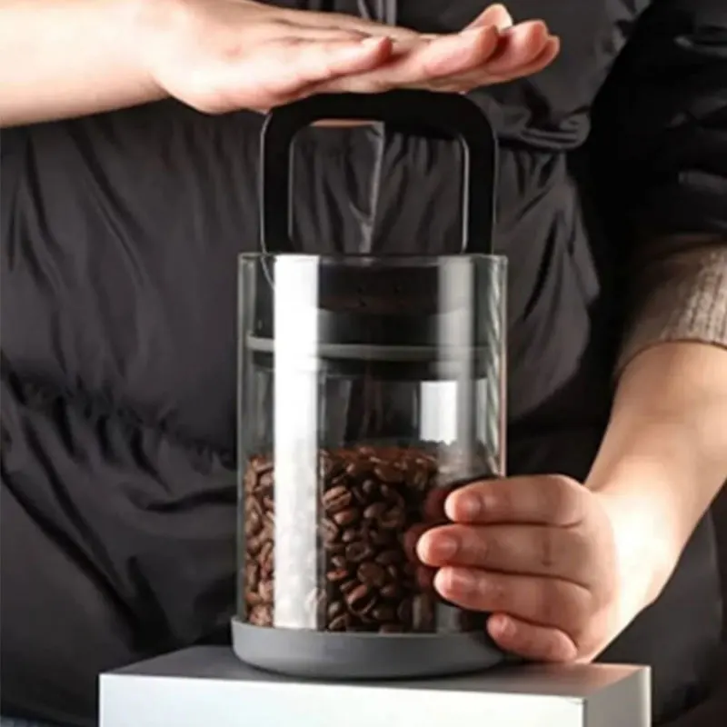 Clearance_Clear Container Coffee Cans Vented and Vacuum Sealed Beans Fresh Keeping Tank Moisture Proof Storage_Continuous update image 2