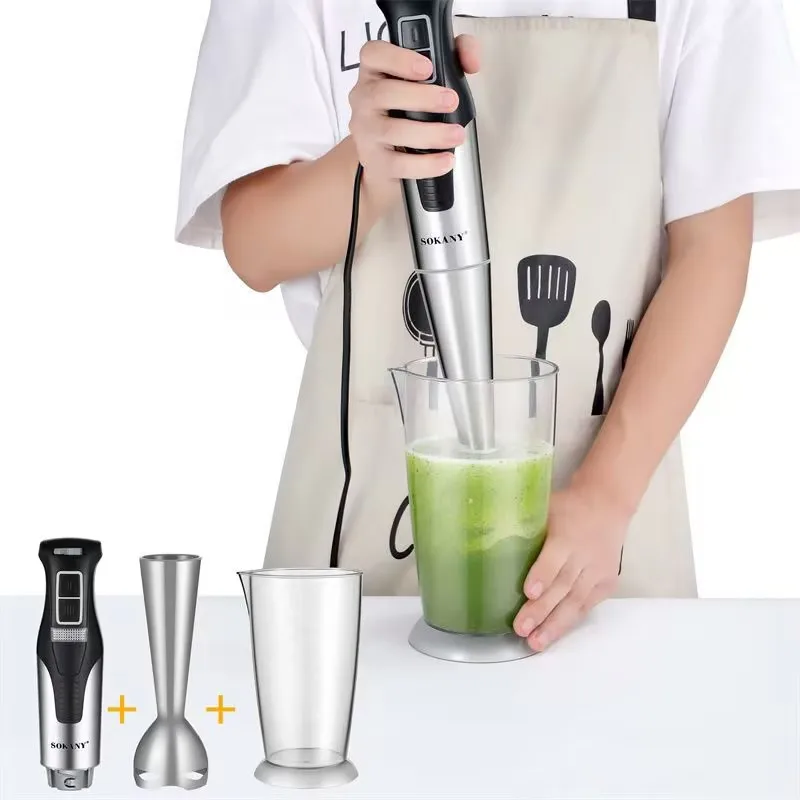 Electric Blender for Kitchen Handheld Intelligent Stirring Bar Kit Baby Food Cooking Machine Meat Grinder 4 In 1 Food Processor