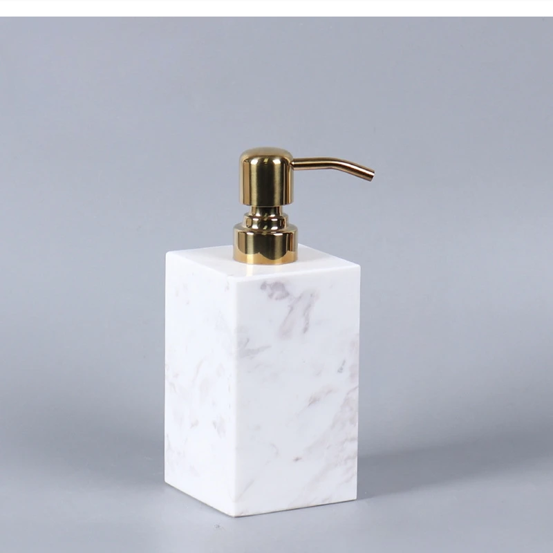 

European light luxury marbl soap bottle rectangular storage tray marble aromatherapy cotton swab jar bathroom accessories