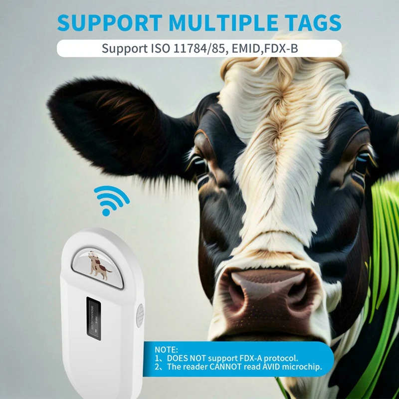 N15R-134.2Khz RFID Reader Pet Microchip Scanner Portable Animal Chip Reader For Animal ID Number Identification