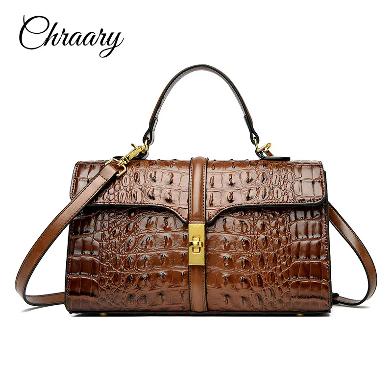 

New Luxury Famous Designer Brand Crocodile Pattern Women's Shoulder Bags High Quality Ladies Handbag Casual Crossbody Bag Totes