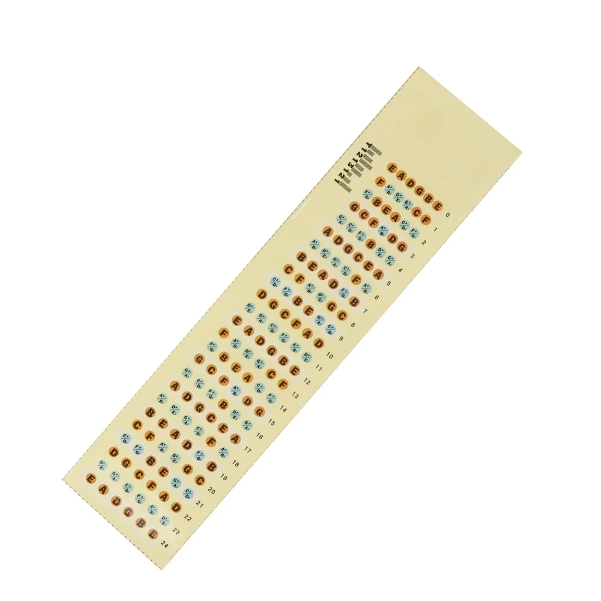 

Guitar Scale Sticker Durable Wear Resistant Clear Print Easy Install Remove Fretboard Decals for Folk Electric Guitar Beginners