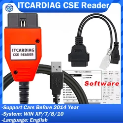 ITCARDIAG CSE-lezer OBD 2-codescanner Vervang Hi-Scan Pro CarmanScan 1 Lees probleemcode Heldere DTC-stroomgegevens Actuatortest